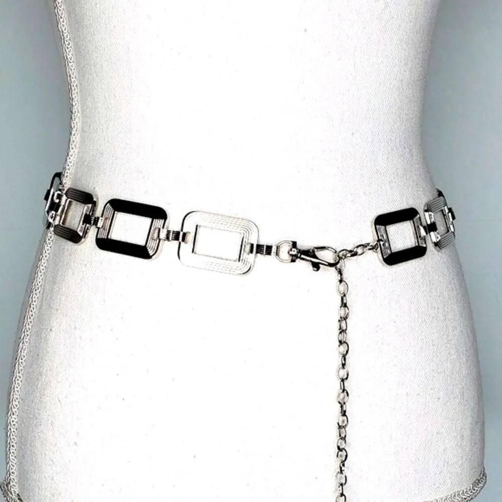 New‎ Silver Rectangle Chain Link Dressy Accessory Belt